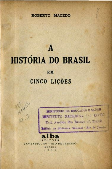 Capa do Livro A História do Brasil em Cinco Lições
