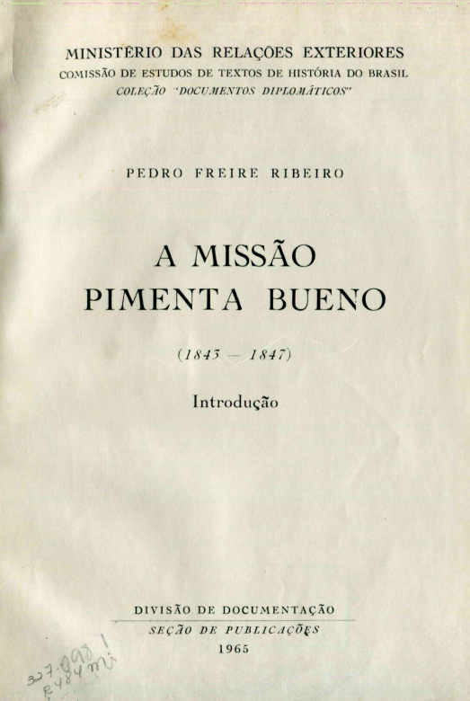 Capa do Livro A Missão Pimenta Bueno