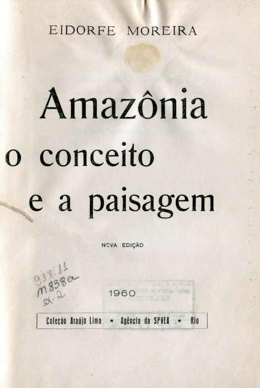 Capa do Livro Amazônia o conceito e a paisagem