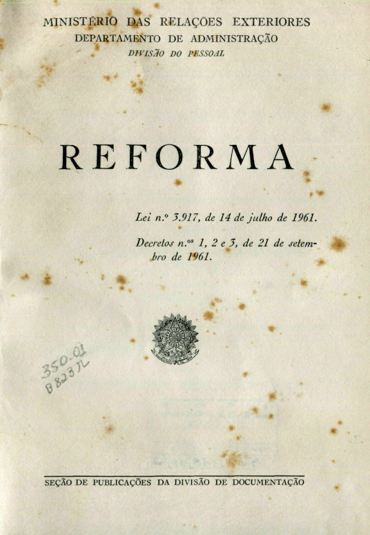 Capa do Livro Reforma - Ministério das Relações Exteriores