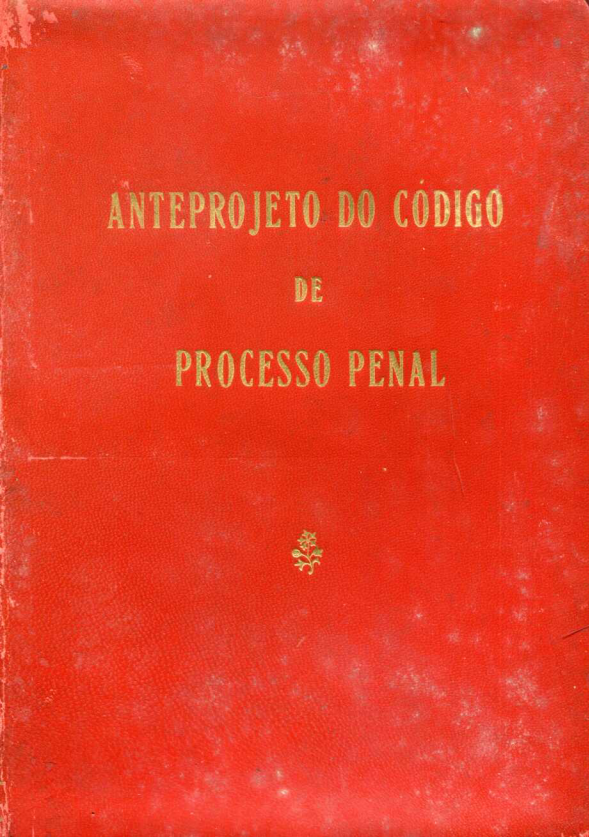 Capa do Livro Anteprojeto do Código de Processo Penal