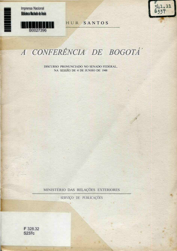 Capa do Livro A Conferência de Bogotá