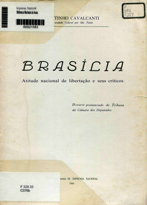 Capa do Livro Brasília - Atitude nacional de libertação e seus críticos