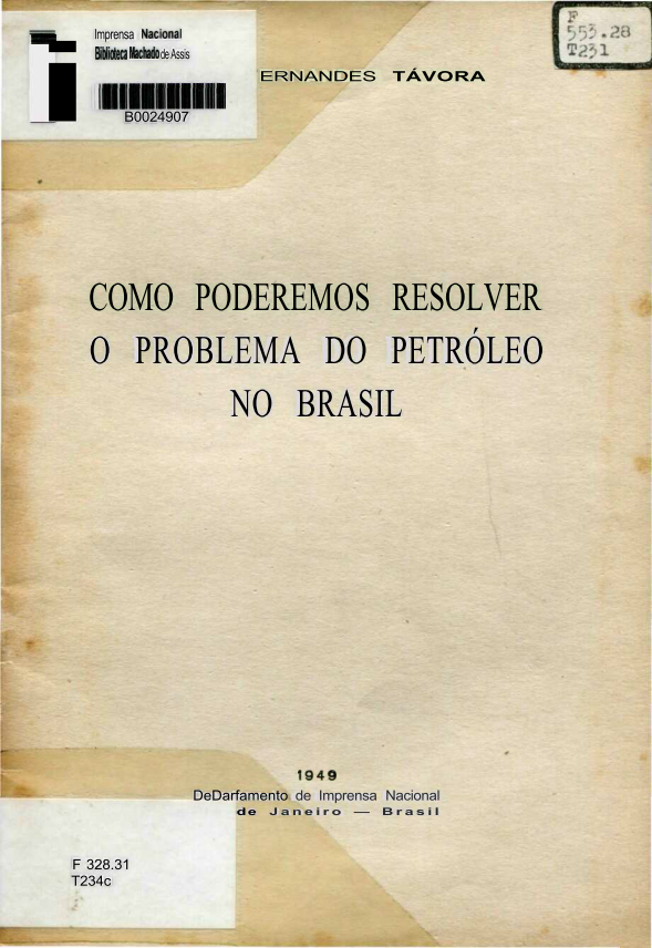 Capa do Livro Como Poderemos Resolver o Problema do Petróleo no Brasil