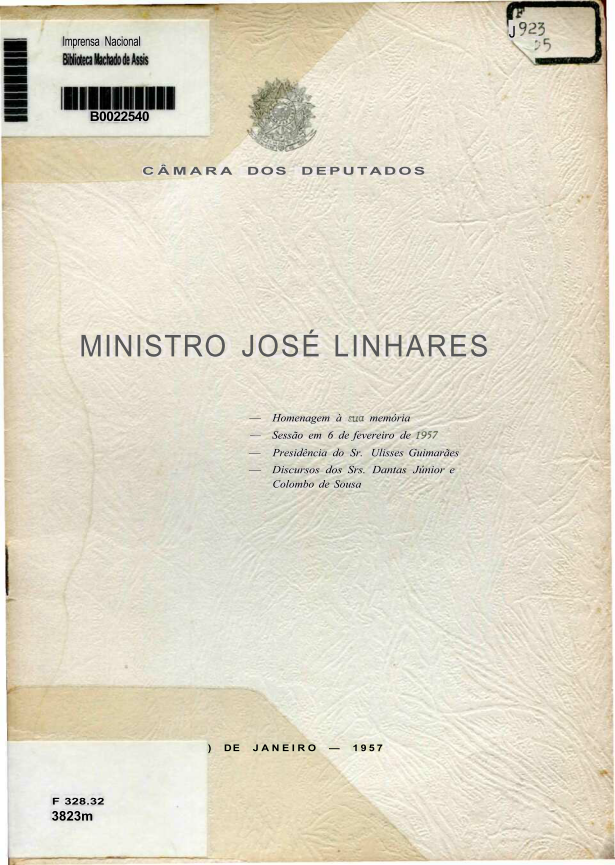 Capa do Livro Ministro José Linhares