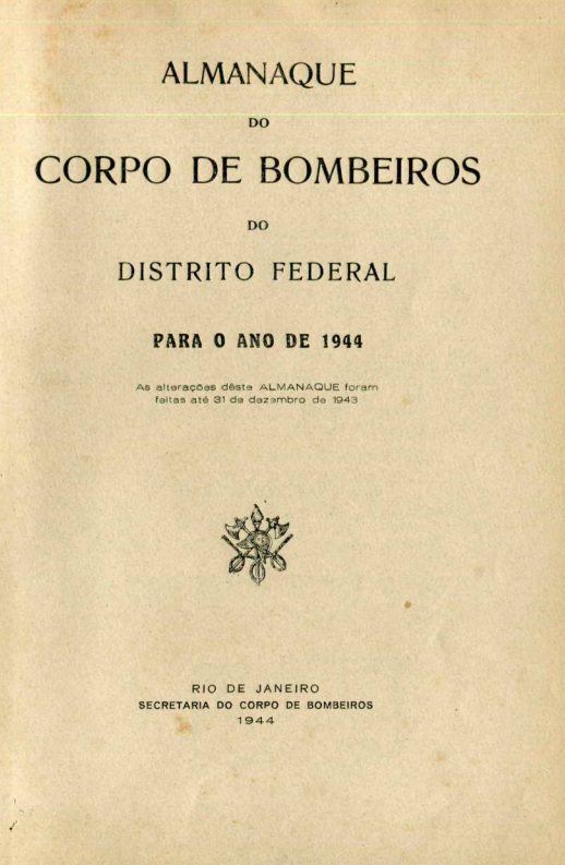 Capa do Livro Almanaque do Corpo de Bombeiros do Distrito Federal