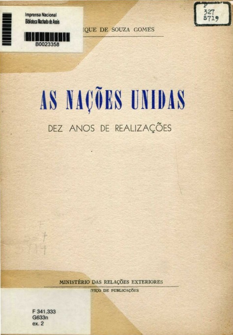 Capa do Livro As Nações Unidas - Dez Anos de Realizações