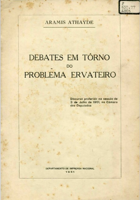 Capa do Livro Debates em Torno do Problema Ervateiro
