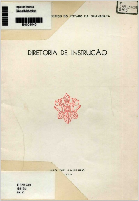Capa do Livro Diretoria de Instrução