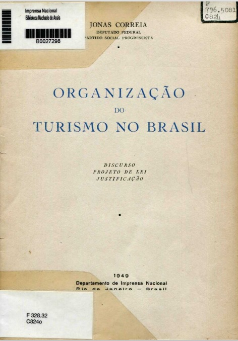 Capa do Livro Organização do Turismo no Brasil