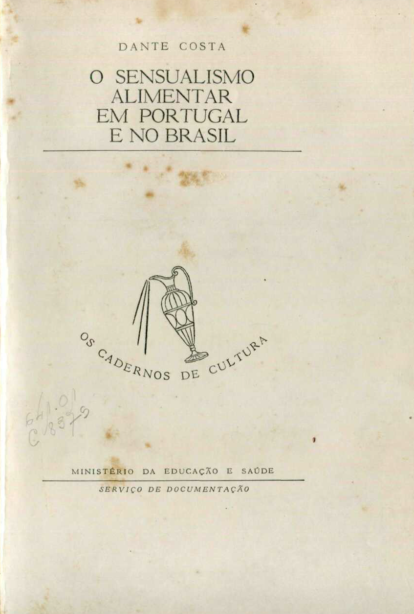 Capa do Livro O Sensualismo Alimentar em Portugal e no Brasil