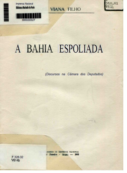 Capa do Livro A Bahia Espoliada