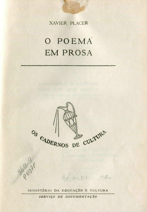 Capa do Livro O Poema em Prosa