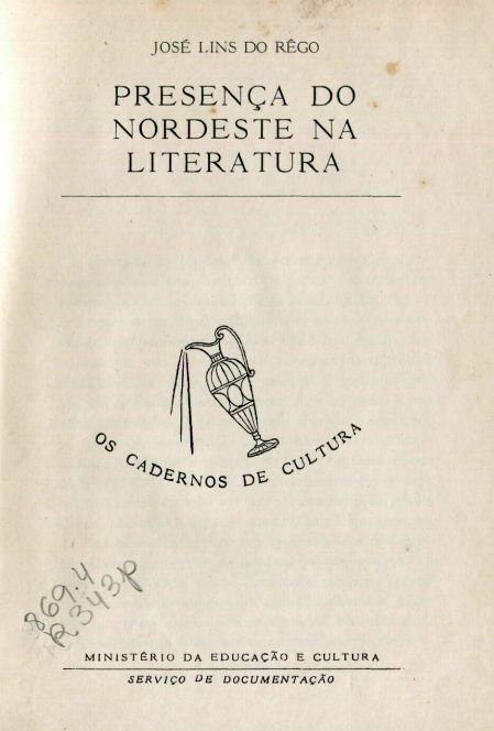 Capa do Livro Presença do Nordeste na Literatura