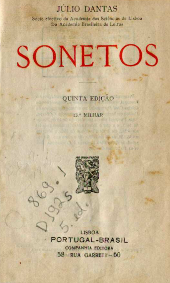 Capa do Livro Sonetos