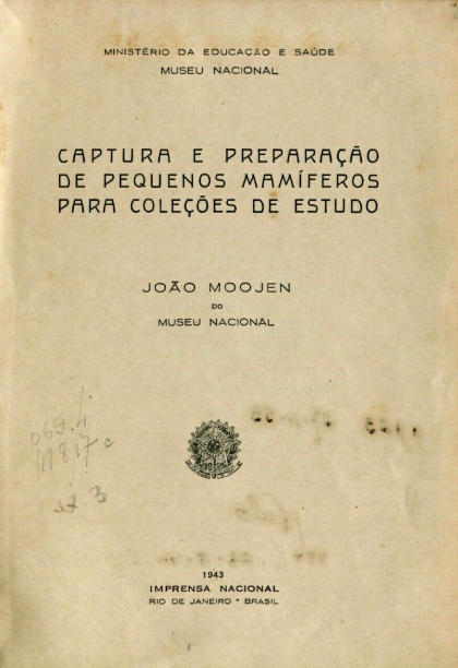 Capa do Livro Captura e Preparação de Pequenos Mamíferos para Coleções de Estudo