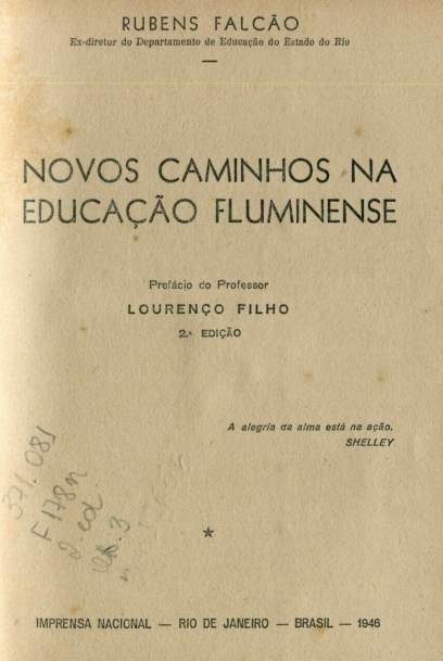Capa do Livro Novos Caminhos na Educação Fluminense