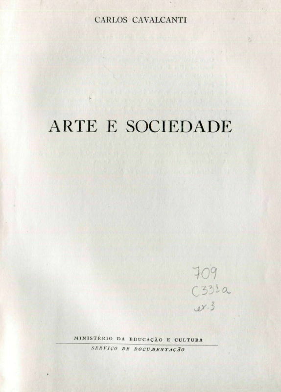 Capa do Livro Arte e Sociedade