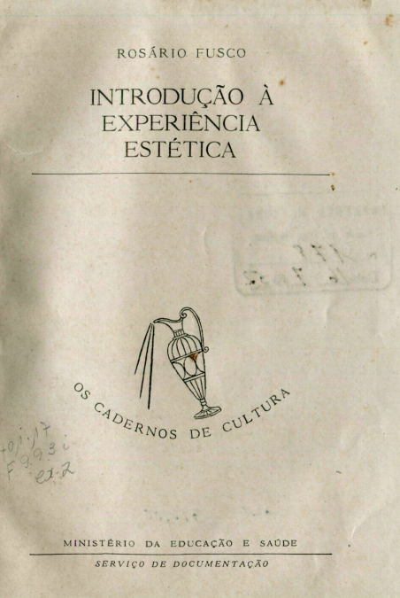 Capa do Livro Introdução à Experiência Estética
