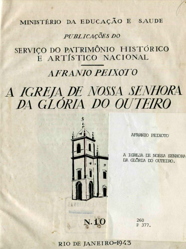 Capa do Livro A Igreja de Nossa Senhora da Glória do Outeiro