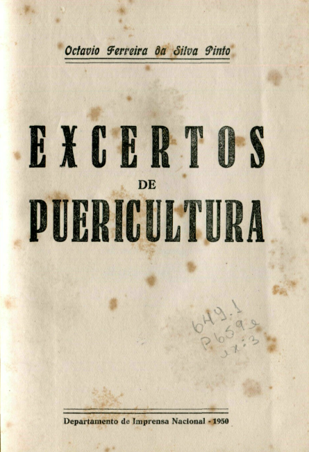 Capa do Livro Excertos de Puericultura