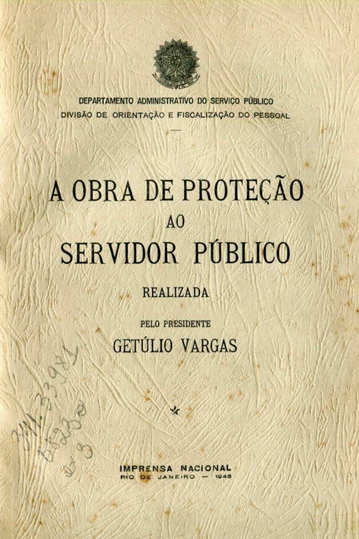 Capa do Livro A Obra de Proteção ao Servidor Público