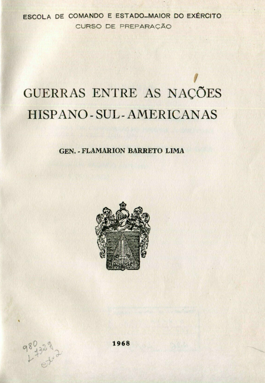 Capa do Livro Guerras Entre Nações Hispano-Sul-Americanas
