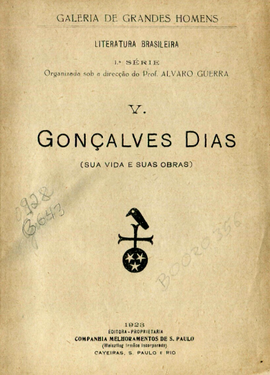 Capa do Livro Gonçalves Dias -Sua Vida e Suas Obras