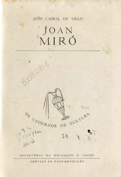 Capa do Livro Joan Miró