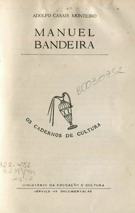 Capa do Livro Manuel Bandeira