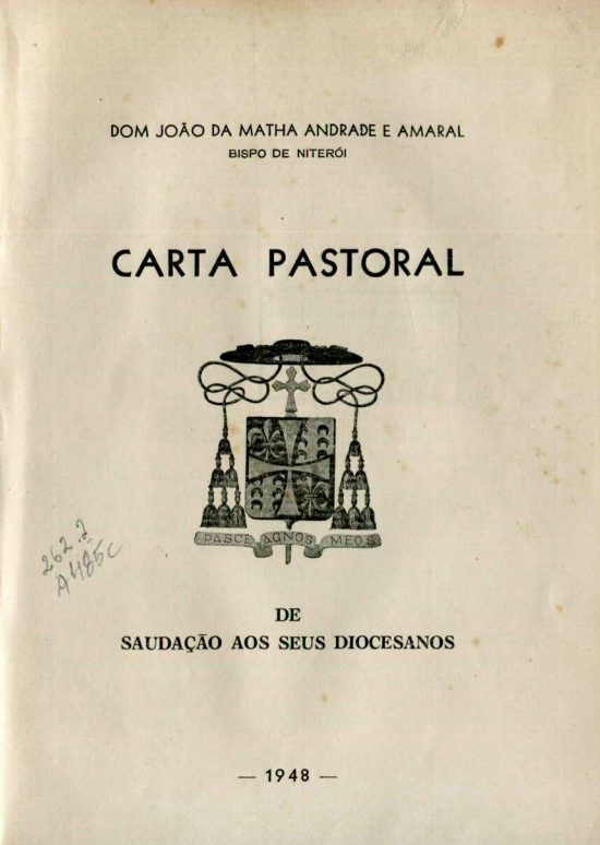 Capa do Livro Carta Pastoral de Saudação aos seus Diocesanos