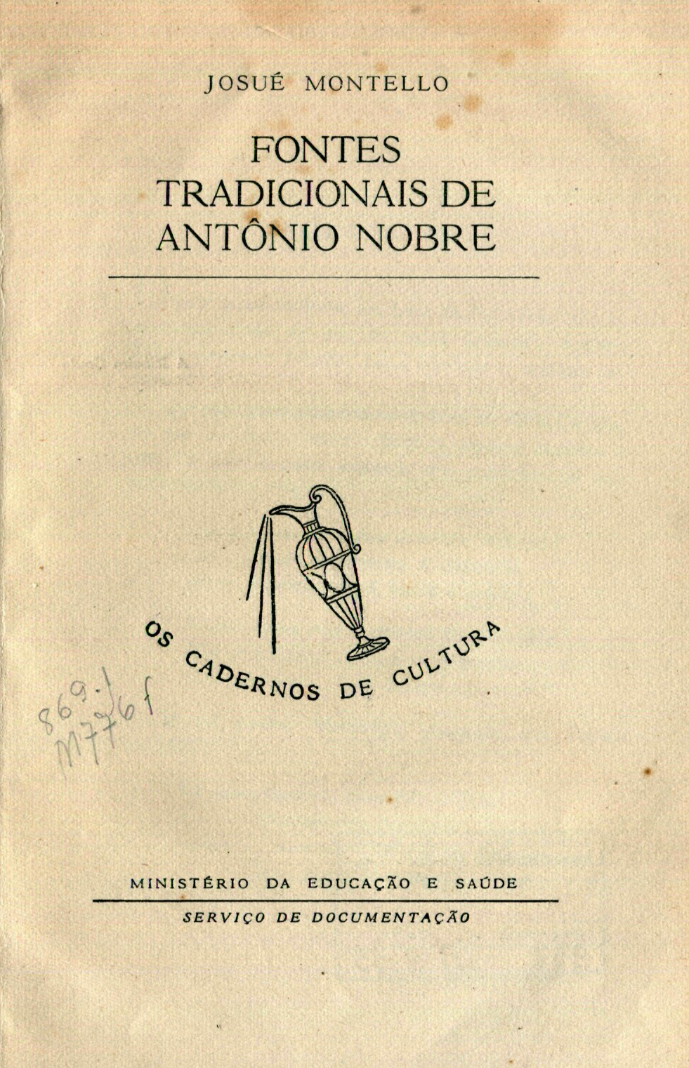 Capa do Livro Fontes Tradicionais de Antônio Nobre