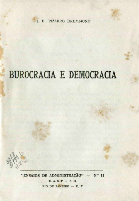Capa do Livro Burocracia e Democracia