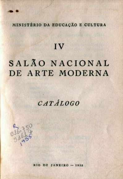 Capa do Livro IV Salão Nacional de Arte Moderna - Catálogo 1955