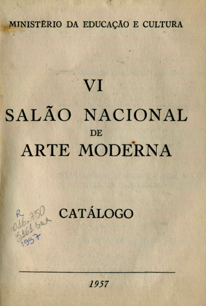 Capa do Livro VI Salão Nacional de Arte Moderna - Catálogo 1957
