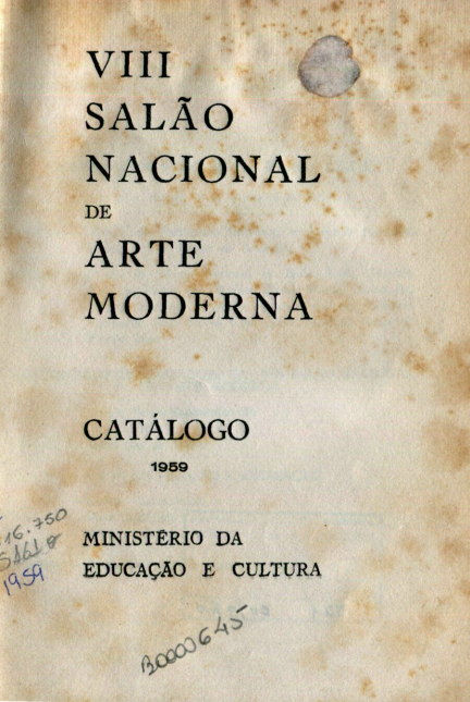 Capa do Livro VIII Salão Nacional de Arte Moderna - Catálogo 1959
