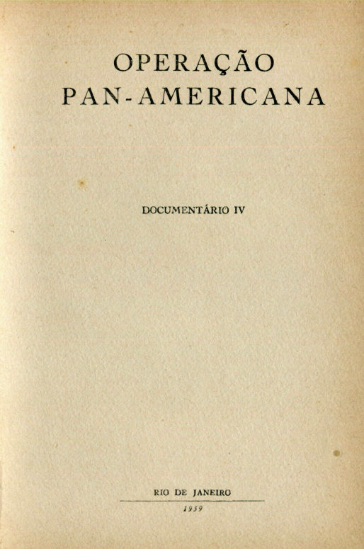 Capa do Livro Operação PAN-AMERICANA - Documentário IV