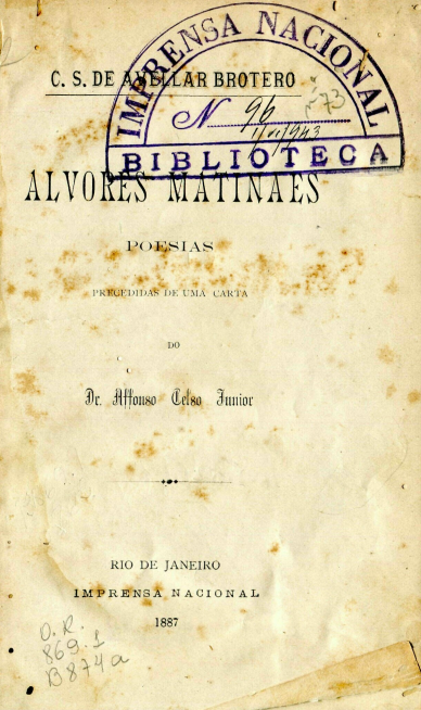Capa do Livro Alvores Matinaes