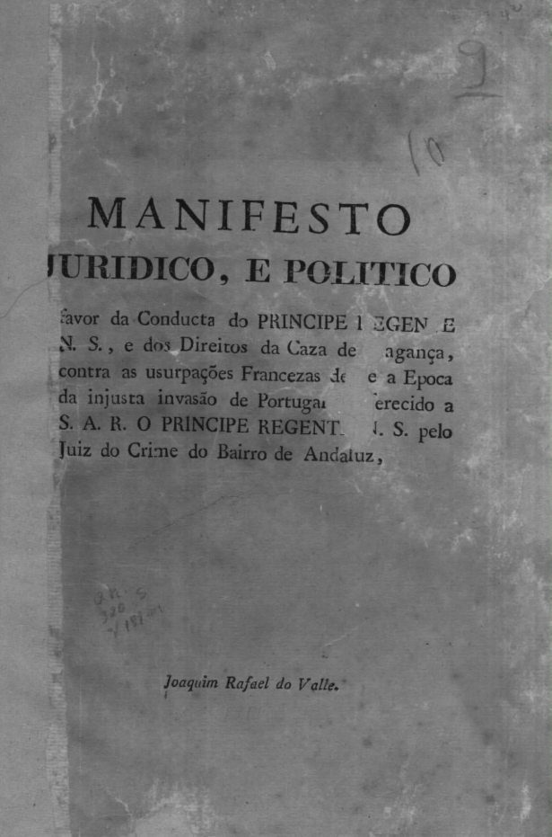 Capa do Livro Manifesto juridico e politico
