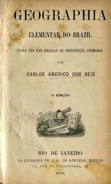 Capa do Livro Geographia Elementar do Brazil