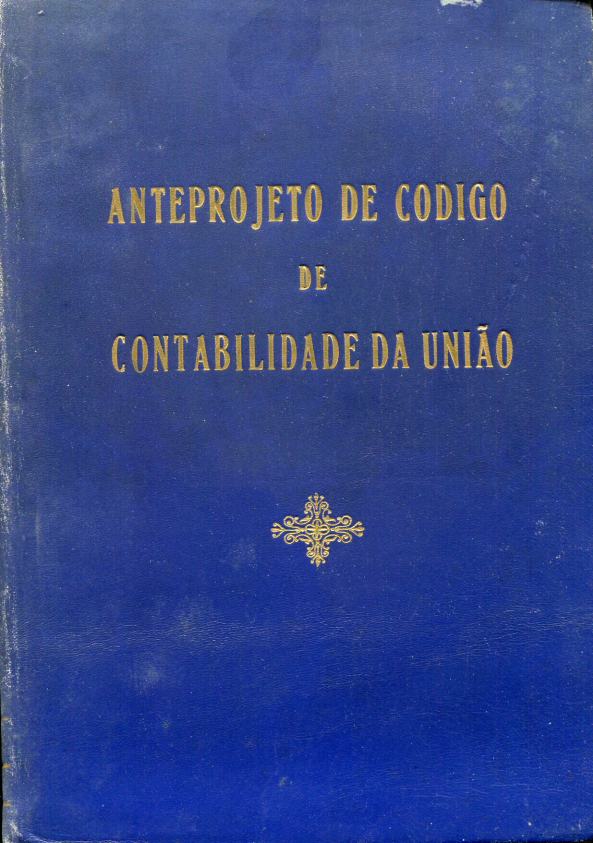 Capa do Livro Anteprojeto de Código de Contabilidade da União