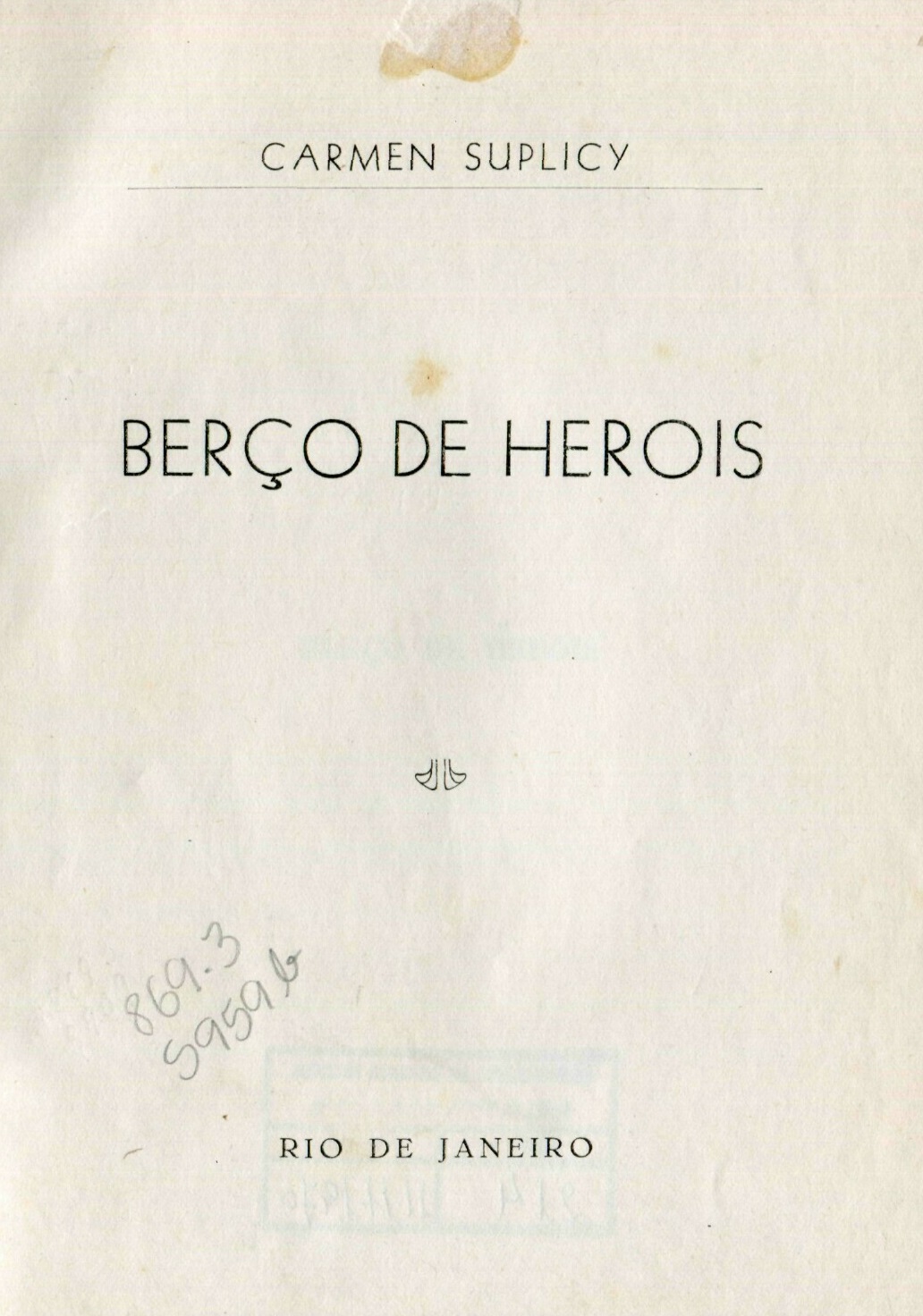 Capa do Livro Berço de Herois