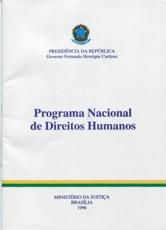 Capa do Livro Programa Nacional de Direitos Humanos