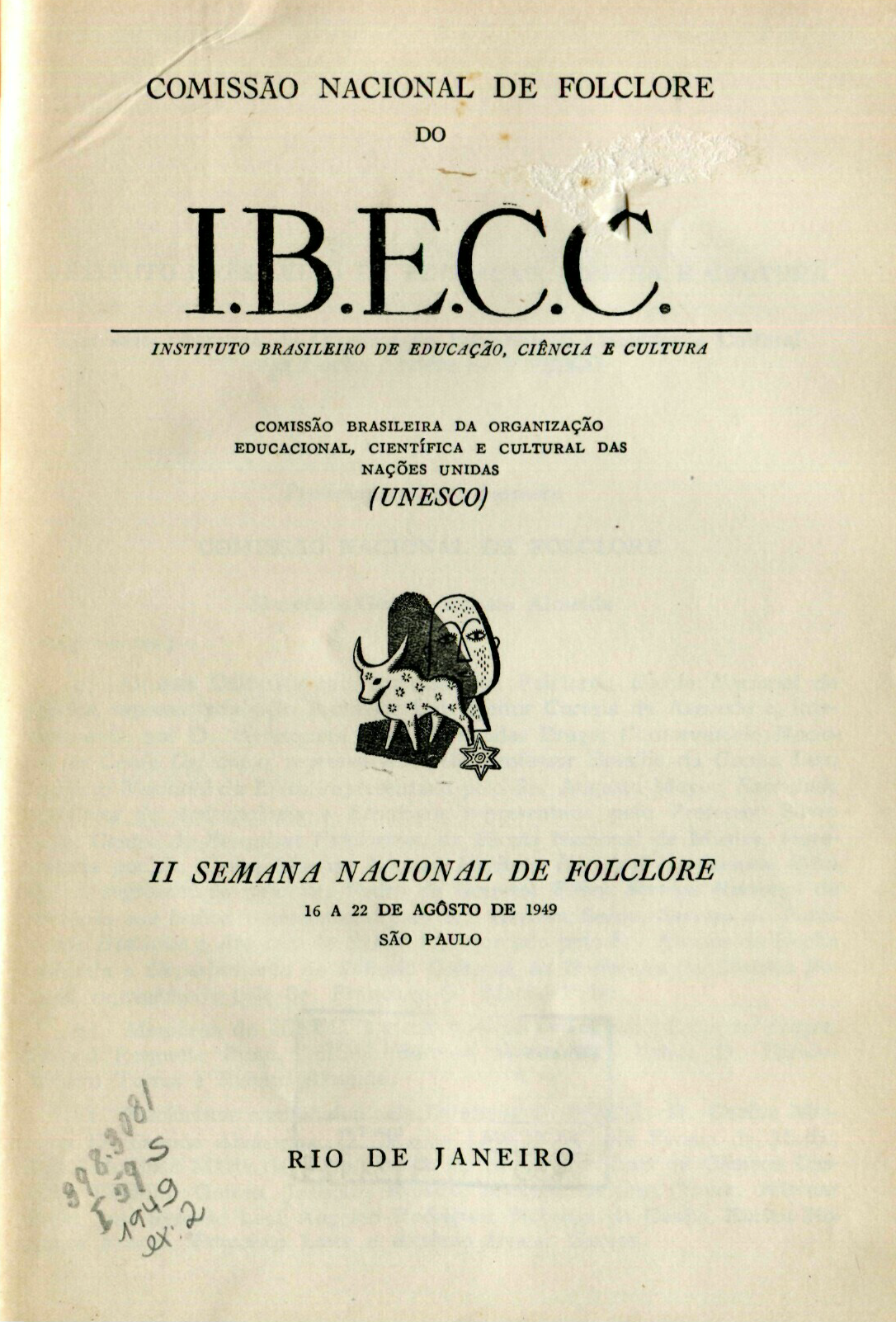 Capa do Livro II Semana Nacional de Folclore