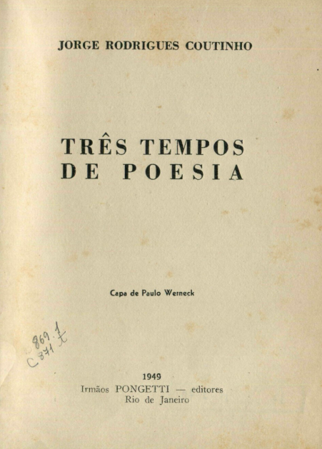 Capa do Livro Três Tempos de Poesia