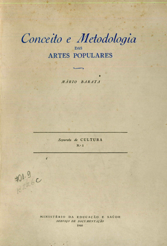 Capa do Livro Conceito e Metodologia das Artes Populares