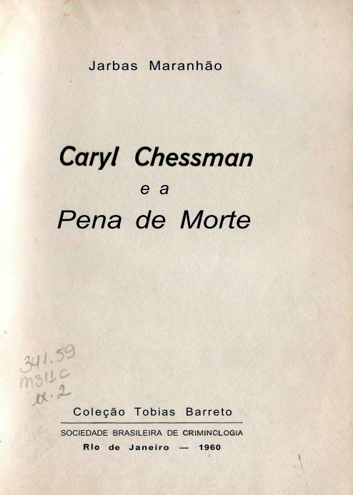 Capa do Livro Caryl Chessman e a Pena de Morte