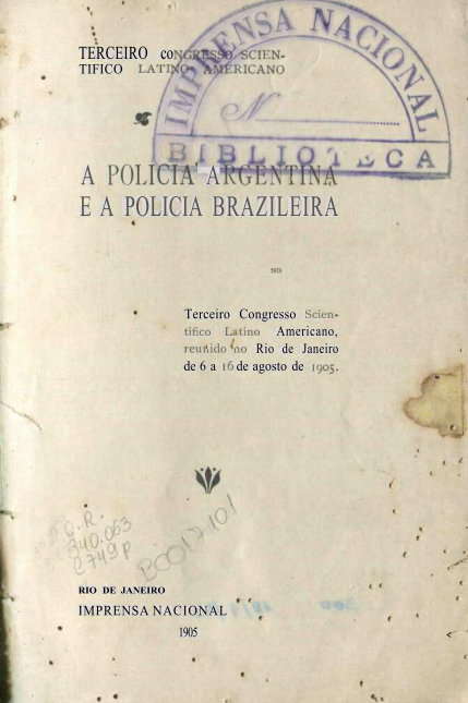 Capa do Livro A Policia Argentina e a Policia Brazileira - 340.063