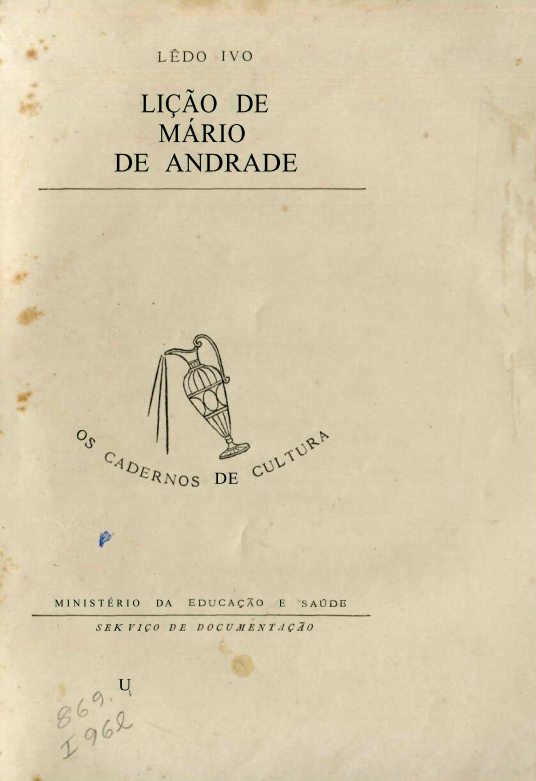 Capa do Livro Lição de Mário de Andrade