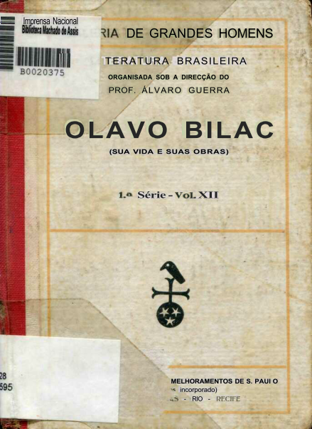 Capa do Livro Olavo Bilac